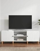 vidaXL ТВ шкаф Бяло 150 x 31 x 50 см Инженерна дървесина