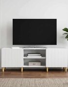 vidaXL ТВ шкаф Бяло 150 x 31 x 50 см Инженерна дървесина