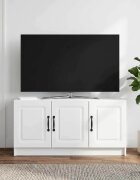 vidaXL ТВ шкаф Бяло 99 x 345 x 47 см Инженерна дървесина
