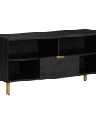 vidaXL ТВ шкаф черен 100x33x46 см инженерно дърво
