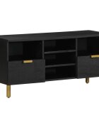 vidaXL ТВ шкаф черен 100x33x46 см инженерно дърво