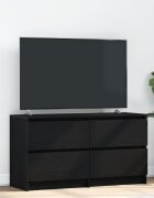 vidaXL ТВ шкаф черен 100x35x54 cm Изработена дървесина