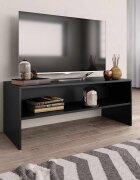 vidaXL ТВ шкаф черен 100x40x40 см инженерно дърво