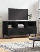 vidaXL ТВ шкаф черен 102x36x50 см инженерно дърво