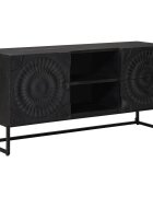 vidaXL ТВ шкаф Черен 105 x 30 x 54 см