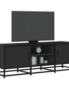 vidaXL ТВ шкаф черен 120x35x41 cm Изработена дървесина и метал