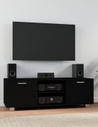 vidaXL ТВ шкаф черен 120x405x35 см инженерно дърво