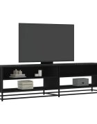 vidaXL ТВ шкаф черен 1805x40x46 см инженерно дърво