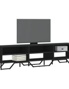 vidaXL ТВ шкаф черен 180x34x41 см инженерно дърво