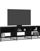 vidaXL ТВ шкаф черен 180x40x46 см инженерно дърво