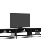 vidaXL ТВ шкаф черен 270x40x46 см ПДЧ