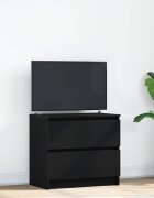 vidaXL ТВ шкаф черен 60x35x54 cm Изработена дървесина