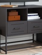 vidaXL ТВ шкаф черен 68x39x605 см стомана