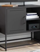 vidaXL ТВ шкаф черен 68x39x605 см стомана