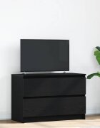 vidaXL ТВ шкаф черен 80x35x54 cm Изработена дървесина