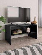 vidaXL ТВ шкаф черен 80x40x40 см инженерно дърво