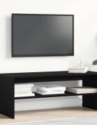 vidaXL ТВ шкаф черен дъб 100x40x40 см ПДЧ
