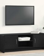 vidaXL ТВ шкаф черен дъб 102x30x375 см инженерно дърво