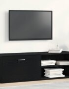 vidaXL ТВ шкаф черен дъб 120x34x37 см инженерно дърво