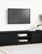 vidaXL ТВ шкаф черен дъб 140x40x36 см инженерно дърво