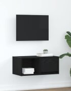 vidaXL ТВ шкаф Черен дъб 60x31x255 cm Инженерна дървесина