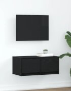 vidaXL ТВ шкаф Черен дъб 60x31x255 cm Инженерна дървесина
