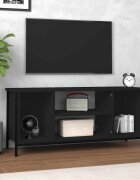 vidaXL ТВ шкаф черен102x35x45 см инженерно дърво