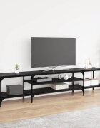 vidaXL ТВ шкаф Черния дъб 201 x 35 x 45 см