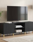 vidaXL ТВ шкаф Черно 150 x 31 x 50 см Инженерна дървесина