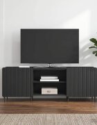 vidaXL ТВ шкаф Черно 150 x 31 x 52 см Инженерна дървесина