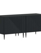 vidaXL ТВ шкаф Черно Инженерна дървесина