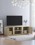 vidaXL ТВ шкаф дъб сонома 120x34x37 см инженерно дърво