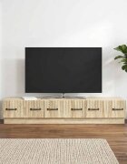 vidaXL ТВ шкаф Дъб сонома 147 x 345 x 27 см Инженерна дървесина