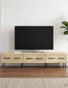 vidaXL ТВ шкаф Дъб сонома 147 x 345 x 30 см Инженерна дървесина