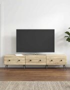 vidaXL ТВ шкаф Дъб сонома 147 x 345 x 30 см Инженерна дървесина