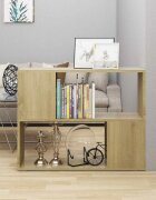 vidaXL ТВ шкаф дъб сонома 80x24x63 см инженерно дърво