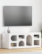 vidaXL ТВ шкаф ELST 100 x 35 x 40 см Лъскаво бяло Инженерна дървесина