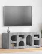 vidaXL ТВ шкаф ELST 100 x 35 x 40 см Сив Сонома Инженерна дървесина
