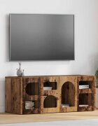 vidaXL ТВ шкаф ELST 100 x 35 x 40 см Старо дърво Инженерна дървесина