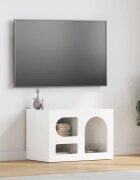 vidaXL ТВ шкаф ELST 60 x 35 x 40 см Лъскаво бяло Инженерна дървесина