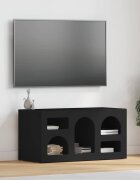 vidaXL ТВ шкаф ELST 80 x 35 x 40 см Черно Инженерна дървесина