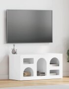 vidaXL ТВ шкаф ELST 80 x 35 x 40 см Лъскаво бяло Инженерна дървесина