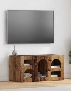 vidaXL ТВ шкаф ELST 80 x 35 x 40 см Старо дърво Инженерна дървесина