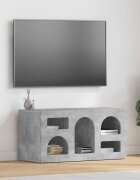 vidaXL ТВ шкаф ELST 80 x 35 x 40 см Циментено сиво Инженерна дървесина