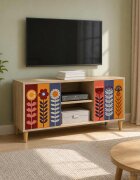 vidaXL ТВ шкаф ESSEN 102 x 33 x 50 см Сонома Инженерна дървесина