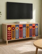 vidaXL ТВ шкаф ESSEN 102 x 33 x 50 см Сонома Инженерна дървесина