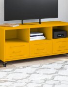 vidaXL ТВ шкаф горчица жълто 1005x39x435 см стомана