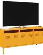vidaXL ТВ шкаф горчица жълто 1015x39x435 см студеновалцувана стомана