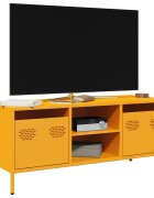 vidaXL ТВ шкаф горчица жълто 1015x39x435 см студеновалцувана стомана