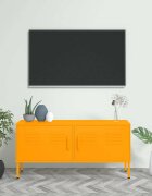 vidaXL ТВ шкаф горчица жълто 105x35x50 см стомана